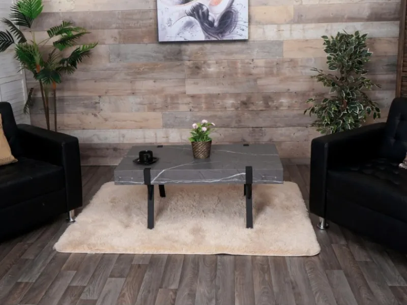 MCW Couchtisch L54 Marmor-Optik Grau