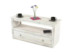 MCW Möbelserien^Couchtisch Shabby--Look Weiß