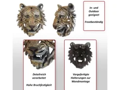 MCW Ostern|Dekorative Figuren^Deko Schädel H41 Tigerkopf 35cm