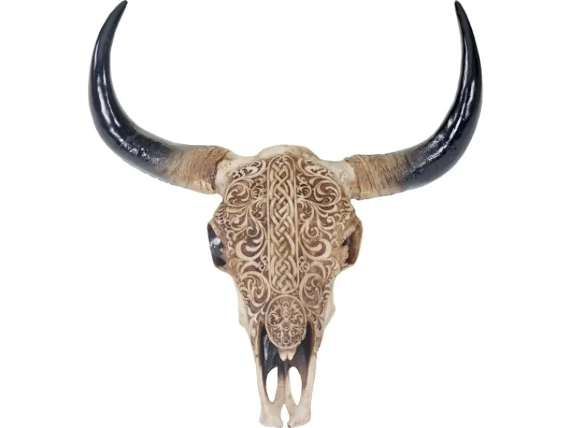 MCW Dekorative Figuren^Deko Schädel Longhorn