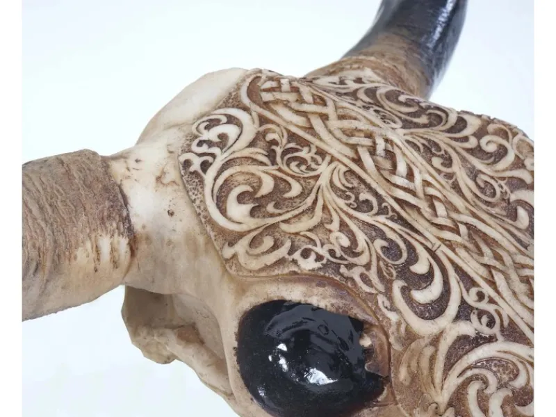 MCW Dekorative Figuren^Deko Schädel Longhorn
