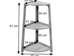 MCW Eckregale^Eckregal K44 Shabby Weiß