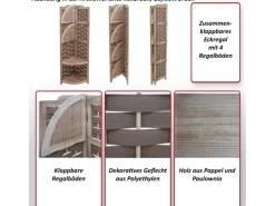 MCW Eckregale^Eckregal K85 Geflecht Braun