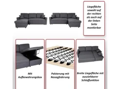 MCW Sofas^Ecksofa mit Bettkasten L17