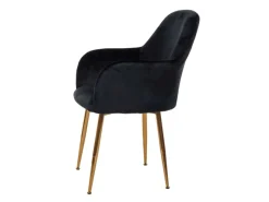 MCW Stühle^Esszimmerstuhl F18 6er-Set Samt Goldene Beine