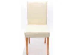 MCW Esszimmerstuhl Littau 2er-Set Leder Helle Beine