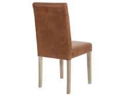 MCW Stühle^Esszimmerstuhl Littau Textil 4er-Set Textil Wildlederimitat Beine Struktur - Eiche