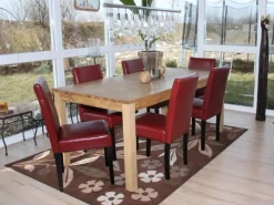 MCW Esszimmerstuhl Littau 2er-Set Leder Dunkle Beine