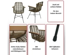 MCW Klarlacke^Esszimmerstuhl M29 6er-Set