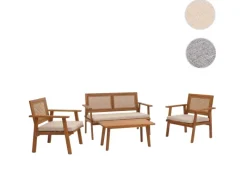 MCW Kissenbezüge^Garten-Garnitur MVG-N46 4-teilig Kissen Creme