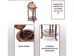 MCW Flaschenregale^Globusbar D83 Rollbar