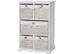 MCW Kommode Derby 5 Schubladen Shabby-Look Weiß