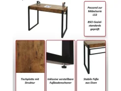 MCW Möbelserien^Konsolentisch L53 Dunkle 80x100x54cm