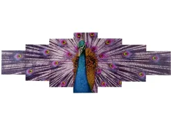 MCW Leinwandbild H375 XL Pfau 7-tlg.