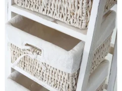 MCW Leiterregal Franca Shabby-Look 4 Körbe