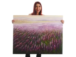 MCW Wanddekoration^Ölgemälde Blumenfeld Handgemalt