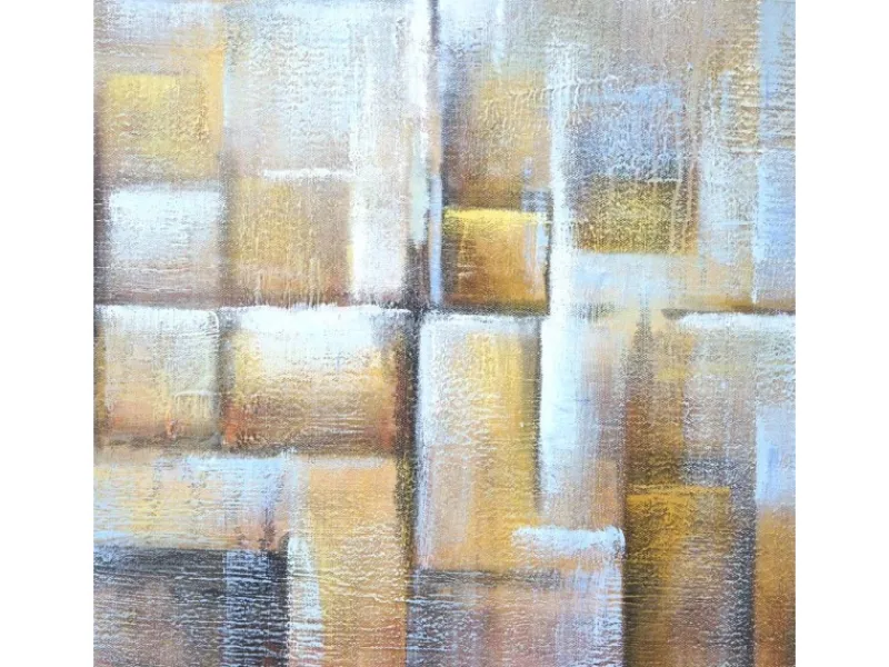 MCW Wanddekoration^Ölgemälde Cubes Handgemalt