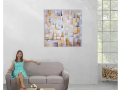 MCW Wanddekoration^Ölgemälde Cubes Handgemalt