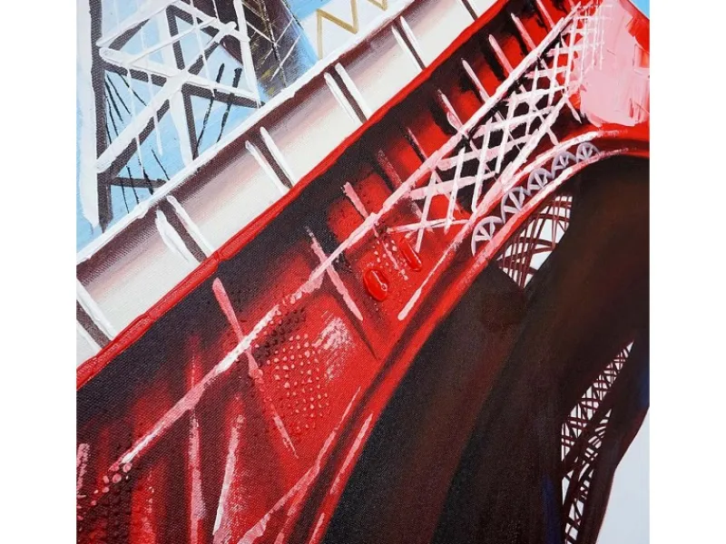 MCW Wanddekoration^Ölgemälde Eiffelturm Handgemalt