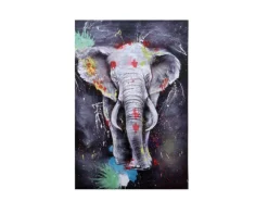 MCW Wanddekoration^Ölgemälde Elefant H25 Handgemalt 150x100cm