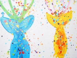 MCW Ölgemälde Hirsche II Handgemalt