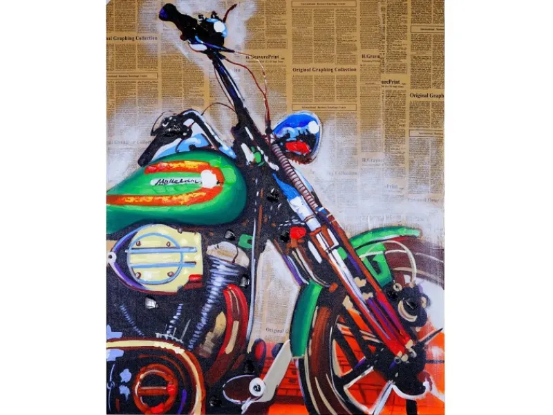 MCW Wanddekoration^Ölgemälde Motorrad Handgemalt