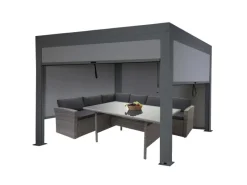 MCW Pergola L46 mit Seitenwand 3x3m