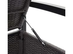 MCW Poly-Rattan 2er Sitzbank F39 -meliert Kissen