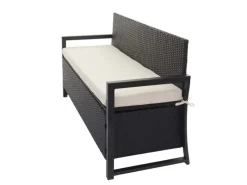 MCW Poly-Rattan 3er Sitzbank F39 Kissen Creme