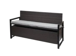 MCW Sitzbänke^Poly-Rattan 3er Sitzbank F39 Kissen