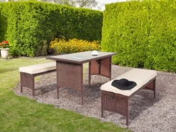 MCW Poly-Rattan Esstisch G16