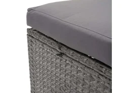 MCW Sitzbänke^Poly-Rattan Sitzbank G16 Kissen Dunkel