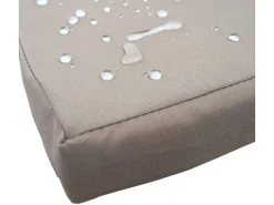 MCW Poly-Rattan Sitzbank mit Tisch E24 Kissen Creme