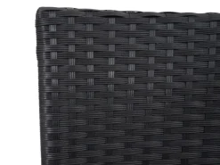 MCW Sitzbänke^Poly-Rattan Sitzbank mit Tisch E24 Kissen Dunkelgrau