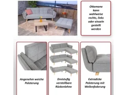 MCW Schlafsofa K18 Stoff/Textil