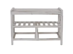 MCW Regal Weiß|Sitzbänke^Schuhregal C48 Sitzbank