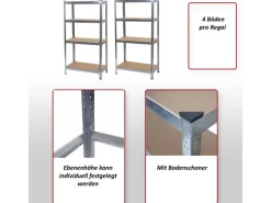 MCW Schwerlastregal D67 2er-Set Verzinkt