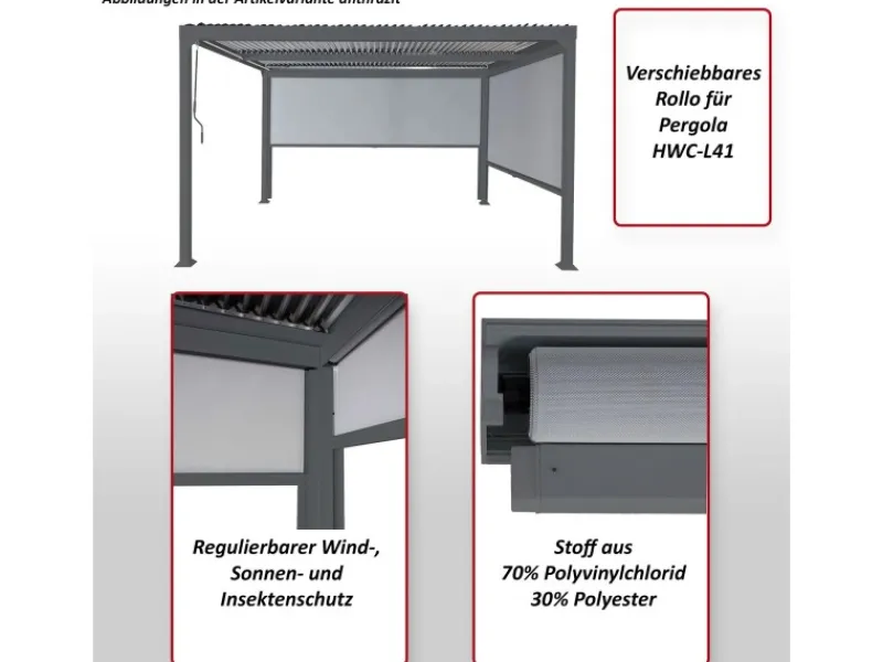 MCW Seitenwand Für Pergola L41 3x3m