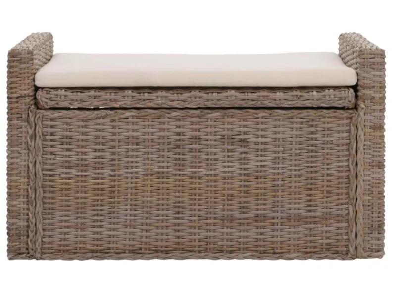 MCW Sitzbänke|Garderoben^Sitzbank Genua Rattan Staufach