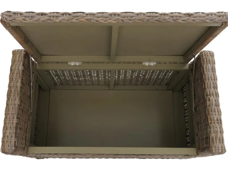 MCW Sitzbänke|Garderoben^Sitzbank Genua Rattan Staufach