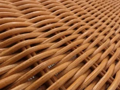 MCW Sitzbank Genua Rattan Staufach Honigfarben