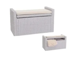 MCW Sitzbänke^Sitzbank Genua Rattan Staufach