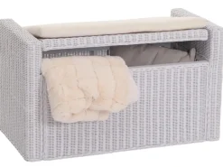 MCW Sitzbänke^Sitzbank Genua Rattan Staufach