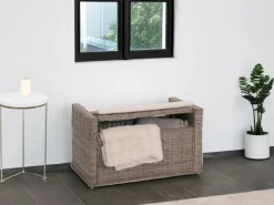 MCW Sitzbänke^Sitzbank Genua Rattan Staufach