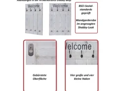 MCW Garderoben^Wandgarderobe C89 Welcome Shabby Shabby