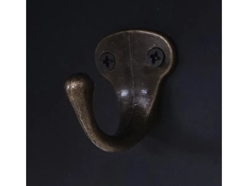 MCW Wandgarderobe D41 Sweet Home 4 Haken Schwarz/weiß