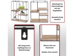 MCW Schweberegale^Wandregal K76 51x40x11cm