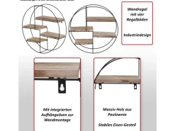 MCW Schweberegale^Wandregal K76 45x45x11cm