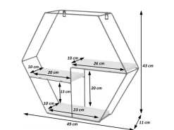 MCW Schweberegale^Wandregal K76 43x49x11cm