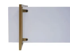 MCW Wandregal K78 60x60x18cm Weiß Metall Gold